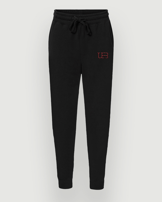 UR EMBROIDERED RED LOGO JOGGERS